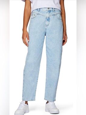 Mavi Lola High Rise Denim Mom Jeans Front Yoke Size 24